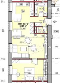 Predám 2 izbový byt Ilava, STRED, 63,07 M2
