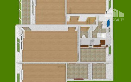 Výnimočný 4-izbový byt s balkónom, 85 m², Radničné nám., Dunaj.Streda