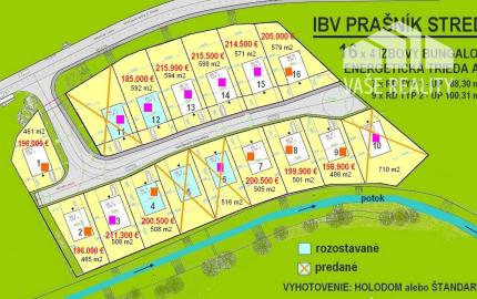 SKVELÁ CENA! NOVOSTAVBA 100 M2 BUNGALOV 4+1 *TYP 1* S POTOKOM, PRAŠNÍK