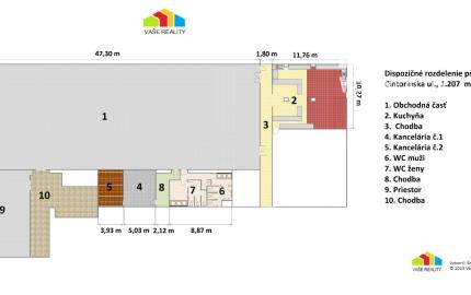 Obchodný priestor, 1207 m², Cintorínska ul, BA–I Staré Mesto