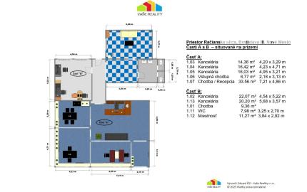 Na prenájom krásne kancelárie, 14 – 156 m², Račianska ul.,ihneď voľné