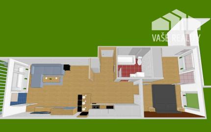 NA PREDAJ  Luxusný 2-izbový byt s dvoma balkónmi, garážou, Hrachová