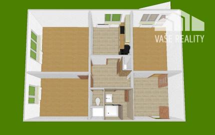 Na predaj novozrekonštruovaný 3-izb. byt s balkónom, 76 m², J. Smreka