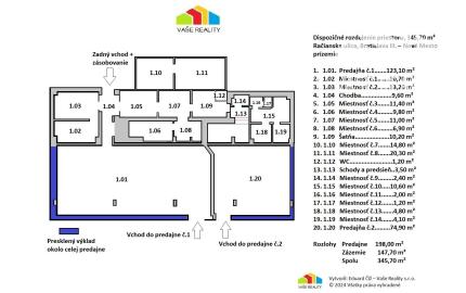 Obchodný priestor, 345 m², Račianska ul., BA III-Nové Mesto