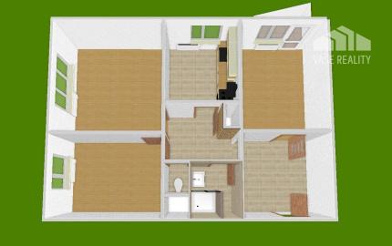 Na predaj novozrekonštruovaný 3-izb. byt s balkónom, 76 m², J. Smreka