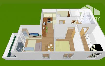 Výnimočný 3-izbový apartmán s balkónom, 71 m², Nový Ružinov