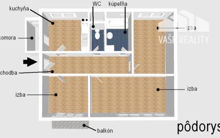 3-izbový byt so záhradou a garážou – Sadová ulica, Piešťany