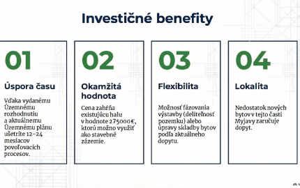 Stavebný pozemok 8900 m2 pre Developera - Myjava Jablonská