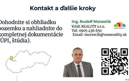 Stavebný pozemok 8900 m2 pre Developera - Myjava Jablonská