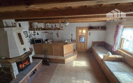 Rekreačný dom – murovaná chata s krbom, kanalizáciou a novou strechou, Dobrá Voda