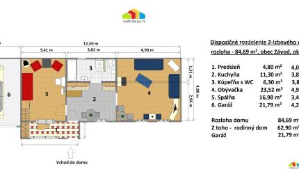 Útulný rodinný dom s garážou a krbom v pokojnej obci Závod – len 45 km od Bratislavy