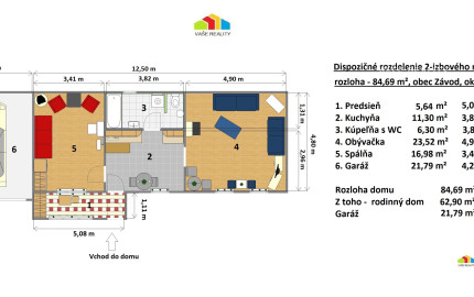 Útulný rodinný dom s garážou a krbom v pokojnej obci Závod – len 45 km od Bratislavy
