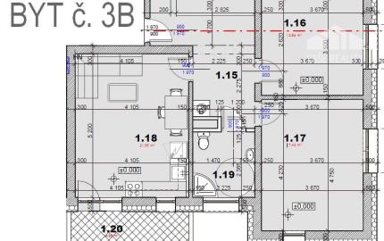 3i BYT 70m² balkón 5m², garáž + parkovacie miesto, novostavba BANKA