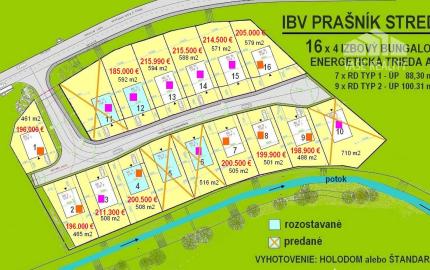 SKVELÁ CENA! NOVOSTAVBA 100 M2 BUNGALOV 4+1 *TYP 1* S POTOKOM, PRAŠNÍK