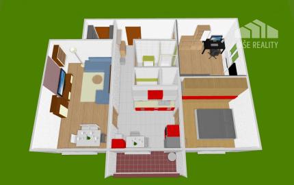 Na predaj 3-izbový byt po čiastočnej rekonštrukcii, s balkónom, komorou a pivnicou, Šaľa - Veča