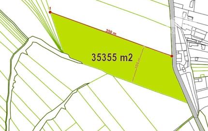 Pozemok 35 355 m² vhodný na chov koní či hospodárstvo – Prašník