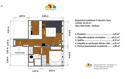 Na predaj elegantný a moderný 2-izbový byt po kompletnej rekonštrukcii + parkovacie státie, Vlčie Hrdlo, Ružinov