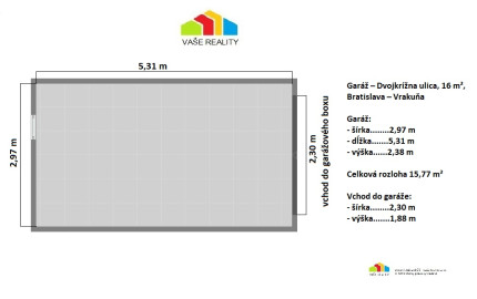 Na prenájom garáž, 16 m², v garážovom dome, Dvojkrížna ul., voľný od 1.7.2026