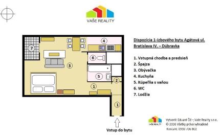 Na prenájom krásny a veľký 1-izbový byt s balkónom, 48 m², Agátová ul. Dúbravka, voľný od 15.8.2026