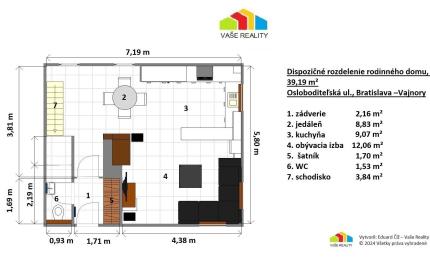 Na predaj výnimočný 3-izbový rodinný dom, 249 m², Vajnory
