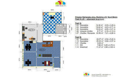 Na prenájom krásne kancelárie, 14 – 156 m², Račianska ul.,ihneď voľné