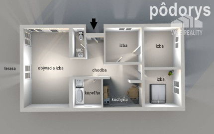 PRENÁJOM 4 IZBOVÝ RODINNÝ DOM - BUNGALOV, MORAVANY N/V