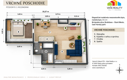 Mezonet v srdci Horského parku, 141 m², priestor, svetlo a nadštandardný pocit domova
