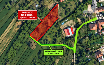 Rekreačný pozemok v obci a predsa tak trochu na samote 1 192 m², Polianka pri Myjave