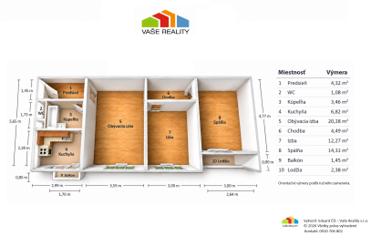 3-izbový byt s balkónom aj lodžiou v zelenom Ružinove – Exnárova, Pošeň