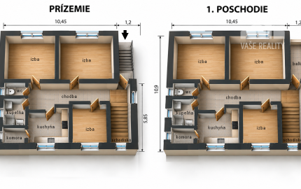 6-izbový rodinný dom s krásnou okrasnou záhradou – Piešťany, Floreát