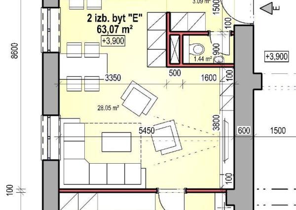 Predám 2 izbový byt Ilava, STRED, 63,07 M2