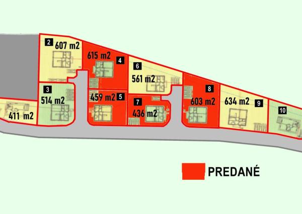 PREDAJ STAVEBNÝ POZEMOK 634 M² BOROVCE /VODA, ELEKTRINA, KANALIZÁCIA/