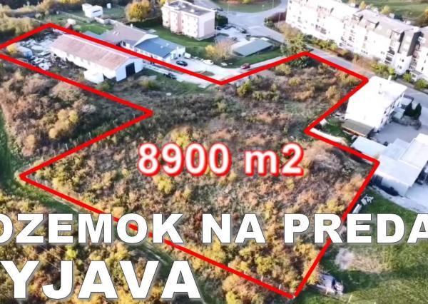 Stavebný pozemok 8900 m2 pre Developerský projekt Myjava Jablonská
