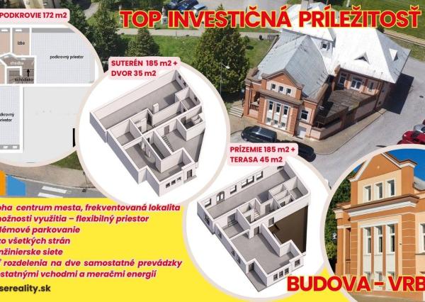 REZERVOVANÉ !  - Podnikateľský objekt VRBOVÉ 