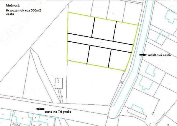 Pozemok 3376m2, na výstavbu rodinných domov - Ratnovce