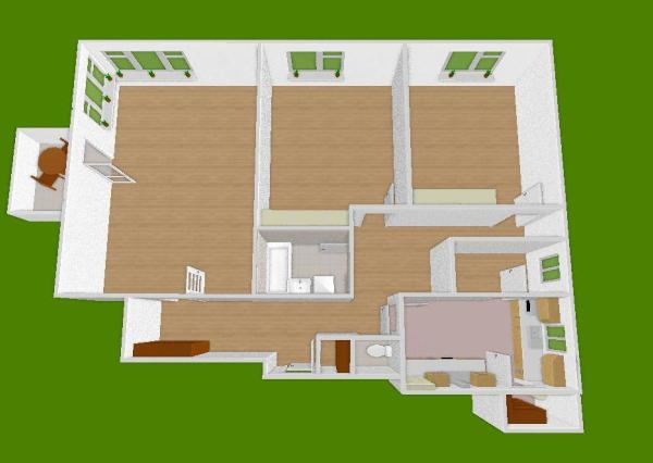 Na prenájom veľký 3,5 izbový byt s balkónom + KK, 118 m², ul.F..Kráľa