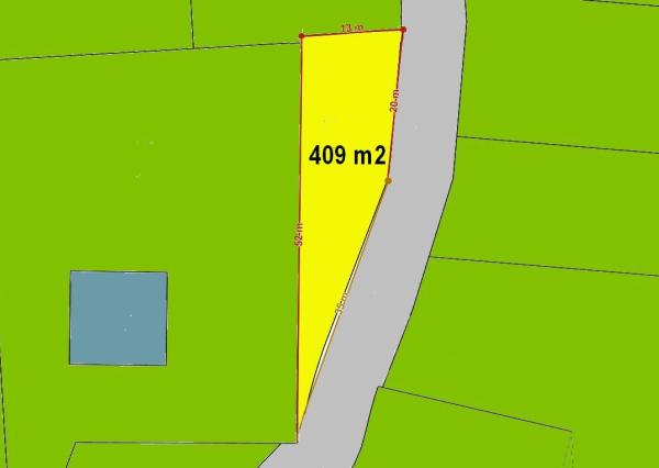 PREDAJ STAVEBNÝ POZEMOK 409 M² BOROVCE /VODA, ELEKTRINA, KANALIZÁCIA/