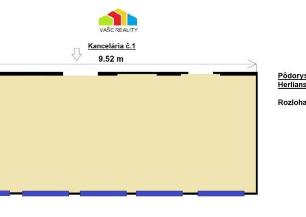 Kancelárske priestory, 48 m2, Herlianska ul., Ružinov, ihneď voľný