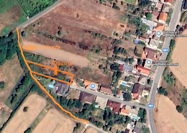 Stavebný pozemok 1052m2 - Ratnovce