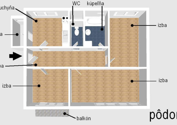 3-izbový byt so záhradou a garážou – Sadová ulica, Piešťany