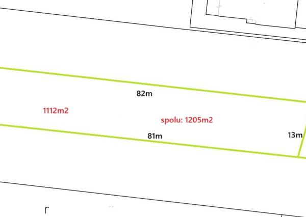 Stavebný pozemok 1205m2, Horná Streda