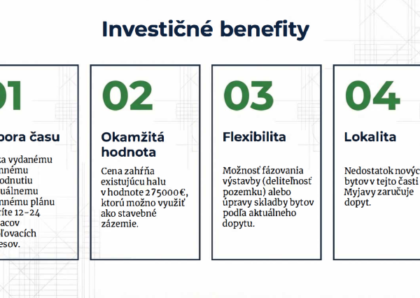 Stavebný pozemok 8900 m2 pre Developera - Myjava Jablonská