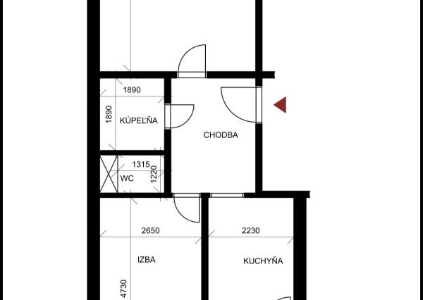 Na predaj 2 izbový byt Dubnica n/V, C. I, 50 m2