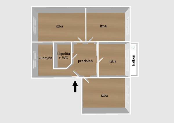 Exkluzívne: Predaj 4 izbový byt Piešťany – Sídlisko Juh, 84 m², balkón, 2. poschodie