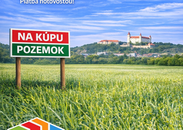 Kúpa pozemku 5-8  ár, do 100 km od Bratislavy, platba hotovosťou