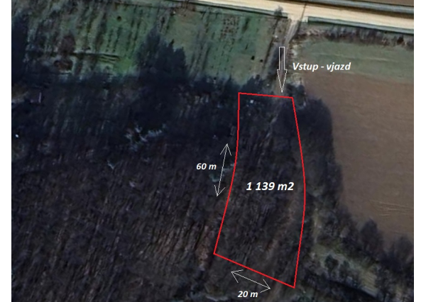 Rekreačný pozemok pri lese 1 139 m2 - možnosť výstavby chatky - Trenčianske Bohuslavice