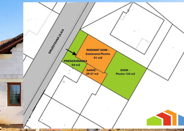 PRIESTRANNÝ RODINNÝ DOM MORAVANY N/V – UZAVRETÁ HRUBÁ STAVBA, GARÁŽ, VŠETKY SIETE