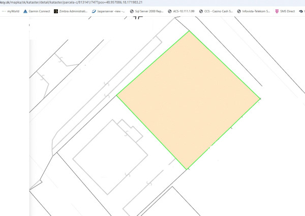 Stavebný pozemok v centre, Dubnica nad Váhom,  394 m2
