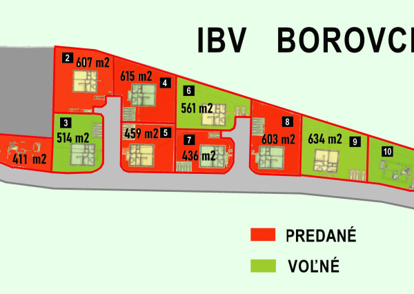 STAVEBNÝ POZEMOK 561 M² BOROVCE *VIDEO* /ELEKTRINA, VODA, KANALIZÁCIA/