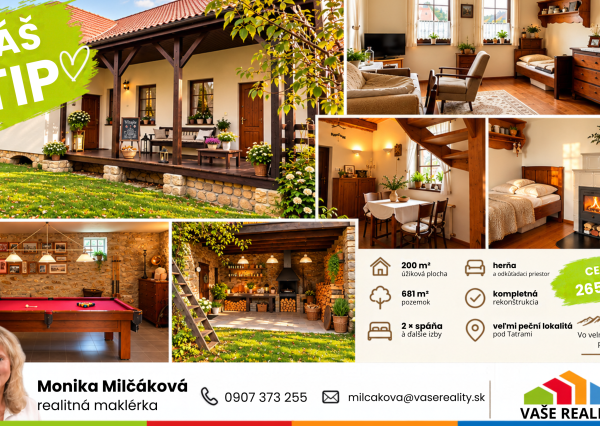 Rodinný Dom pod Tatrami, Važec, pozemok 681 m2